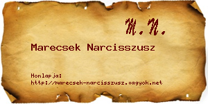 Marecsek Narcisszusz névjegykártya